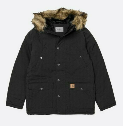 Pre-owned Carhartt Io21869 Mens Trapper Parka Jacket In Black S,m,l,xl,xxl - Rrp £240