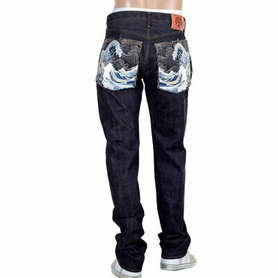 Pre-owned Rmc Jeans Rmc Mens 1011 Slim Fit Toyo Tsunami Denim Jeans Rmc2741