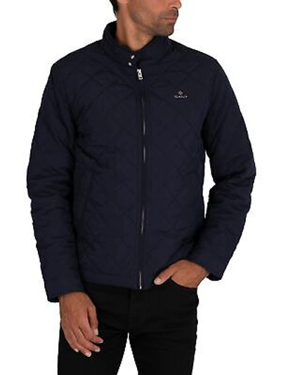 Pre-owned Gant Men's Quilted Windcheater Jacket, Blue