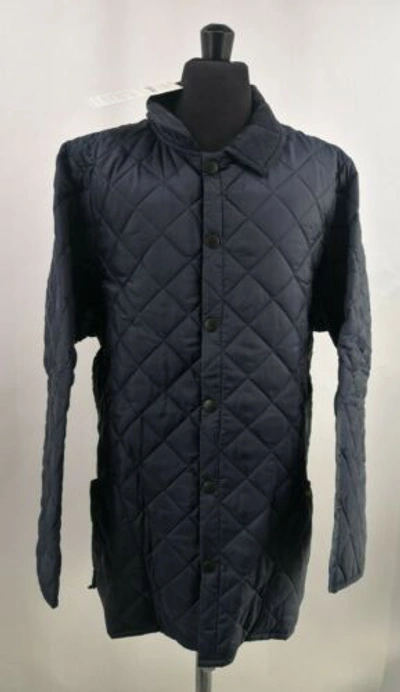 Pre-owned Barbour Vintage Heritage Liddesdale Quilted Jacket Navy Size Large 80s 90s
