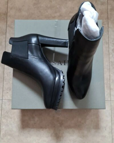 Pre-owned Allsaints Womens All Saints Sarris Leather Ankle Boots Size 8 Bnib