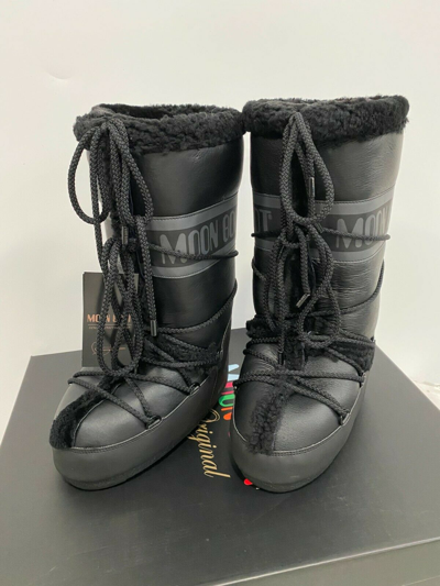 Pre-owned Moon Boot Classic Matt Black