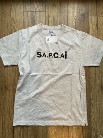 Pre-owned A.p.c. X Sacai Brand Tagged A.p.c X Sacai T-shirt Grey Small