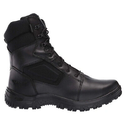 Pre-owned Bates Mens Boots Manuever Waterproof Side Zip Ankle Zip-up Leather Synthetic