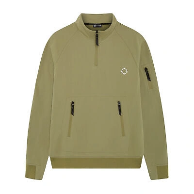 Pre-owned Ma.strum Tech Quarter Zip Mens Jacket Fleece - Aloe All Sizes