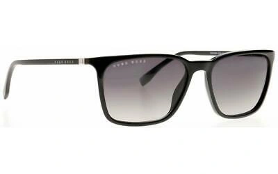 Pre-owned Hugo Boss 0959/s 807 9o 56 Sunglasses Black Dark Grey 2 Year Guarantee