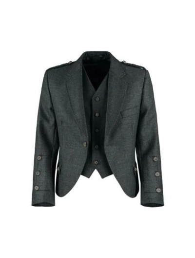 Pre-owned Handmade Tweed Kilt Jacket With Waistcoat Scottish Kilt Jacket (all Sizes Available)