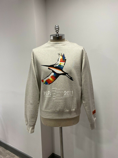 Pre-owned Heron Preston Rainbow Heron Sweatshirt: Xs, S, L, Grey