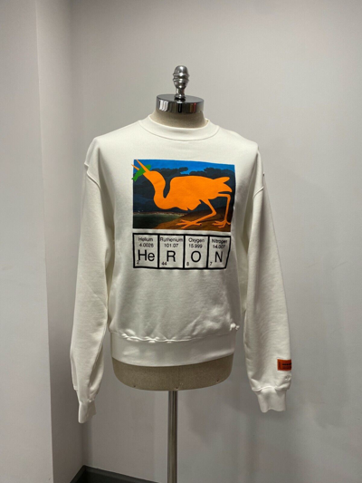 Pre-owned Heron Preston Cutout Logo Sweatshirt: Xs, S, L, White