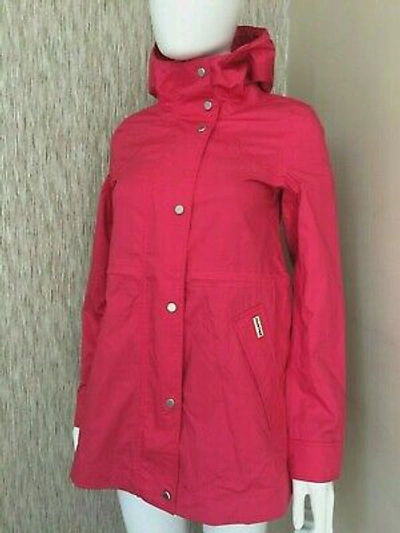 Pre-owned Hunter Pink Waterproof Jacket Size Xs Retail £215