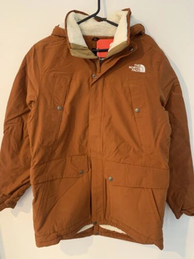 Pre-owned The North Face Katavi Parka Snow Jacket Tan/brown Large