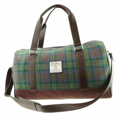 Pre-owned Harris Tweed 'clyde' Weekend Bag In Skye Tartan Lb1026-col94