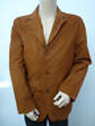 Pre-owned Eventi Mens  Italian Suede Tan Jacket Blazer £627.99 In Xs To 5xl