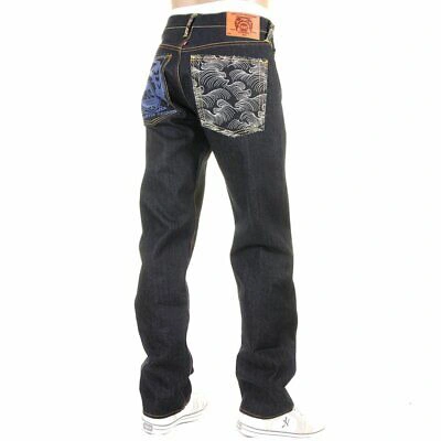 Pre-owned Rmc Jeans Tsunami Wave With Blue Painted Logo Jeans