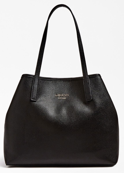 Pre-owned Guess Hwvg6995230 Vikky Womens Shopper Bag With Pochette In Black