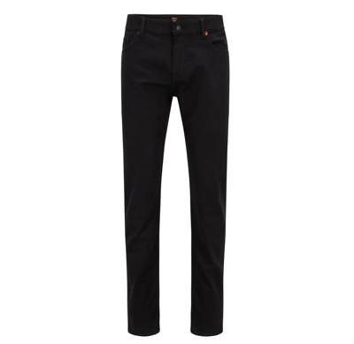 Pre-owned Hugo Boss Mens Jeans Delaware Slim Fitted Phantom 5 Pocket Design Jean In Black