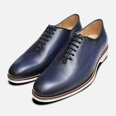 Pre-owned Anatomic Navy Blue Wholecut Oxford Shoes By  & Co
