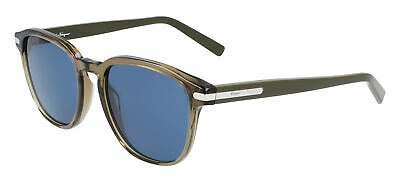 Pre-owned Ferragamo Salvatore  Sf993s Green/blue 53/19/150 Men Sunglasses