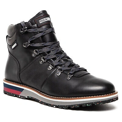Pre-owned Pikolinos Mens Boots Pirineos Casual Lace-up Zip-up Ankle Leather