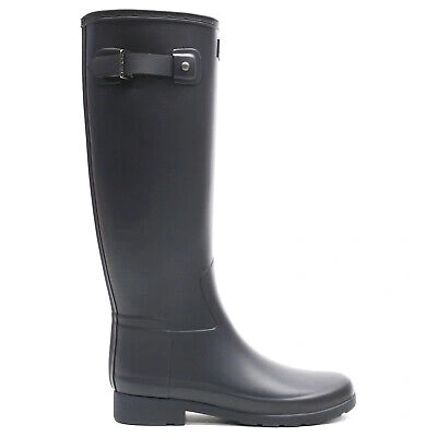 Pre-owned Hunter Womens Boots Original Refined Wf Casual Buckle Wellington Rubber