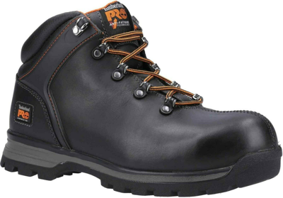 Pre-owned Timberland Pro Mens Splitrock Pro Black Orange Ct Premium Xt Leather Safety Boots-timberland