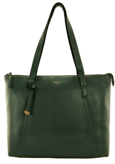 Pre-owned Radley Tote Bag Dark Green Medium Large Zip Top Handbag Laurel Wood Street