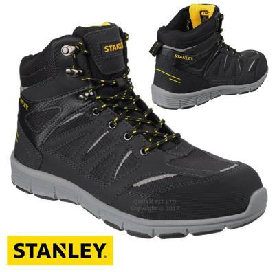 Pre-owned Stanley Mens  Safety Boots Leather Ankle Steel Toe Cap Work Hiker Shoes Trainers