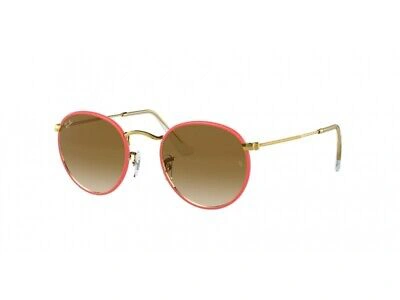 Pre-owned Ray Ban Ray-ban Sunglasses Rb3447jm Round Full Colour 919651 Red Brown Man
