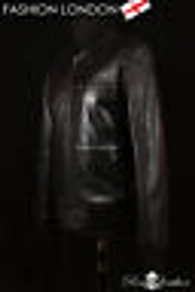 Pre-owned Real Leather Men's 70's Bomber Leather Jacket Black Pilot Aviator Style Nappa Leather Jacket