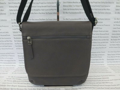 Pre-owned Fossil City Leather Bag Mens Grey Sml-med Brown Flight Tan Body Bags R£189