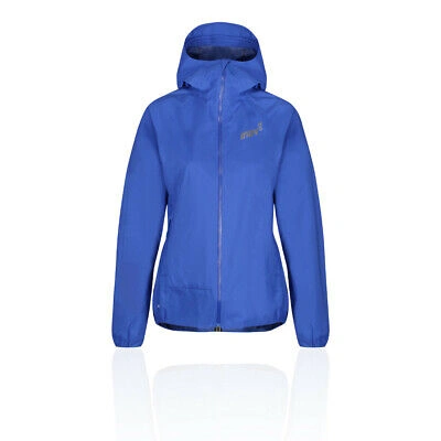 Pre-owned Inov-8 Inov8 Womens Stormshell Full Zip Waterproof Running Jacket Top Blue Sports