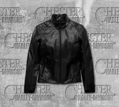 Pre-owned Harley-davidson Harley Davidson Women's Black Monovale Leather Jacket Hd-97021-19ew