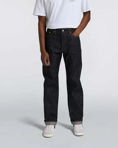Pre-owned Edwin Made In Japan Loose Straight Mens Jeans - 13.5oz Nihon Menpu Dark Pure Ind