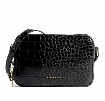 Pre-owned Ted Baker - Animal Print Across Body Bag, Women, [brand New], Black, Authentic