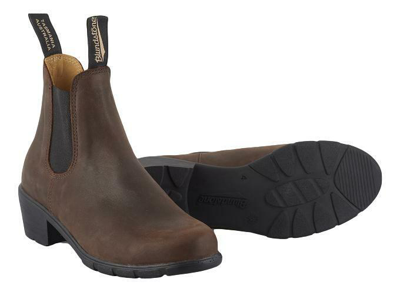 Pre-owned Blundstone 1673 Womens Classic Pull On Chelsea Heeled Ankle Boots