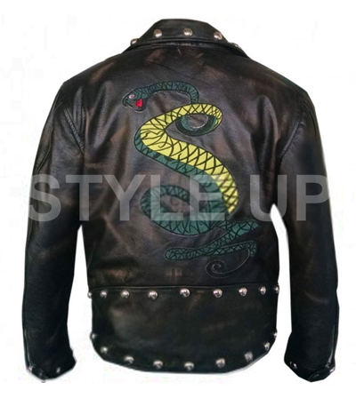 Pre-owned Style Men's Stylish Fallout 3 Rule Tunnel Snake Rulle Classic Biker Leather Jacket