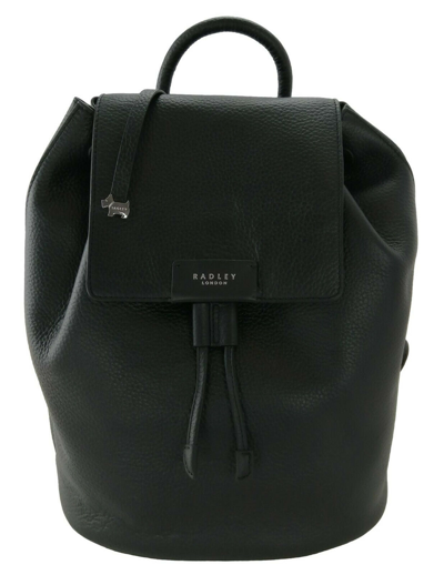 Pre-owned Radley Backpack Black Size Medium Leather Ada Street Bag Rrp £219