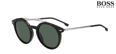 Pre-owned Hugo Boss Sunglasses 0929/s (086qt) - Dark Havana / Green Rrp-£170