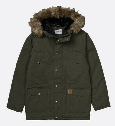 Pre-owned Carhartt Io21869 Mens Trapper Parka Jacket In Khaki S,m,l,xl,xxl - Rrp £240