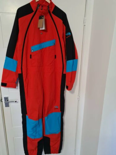 Pre-owned The North Face 90 Extrem Wind Suit Mens -womens Size Mediu Brand Colour Red.