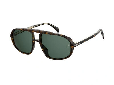 Pre-owned David Beckham Sunglasses Db 1000/s 086/qt Havana Green Authentic