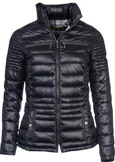 Pre-owned Barbour International Camber Baffle Quilted Jacket Coat Size 10 Uk Black £199