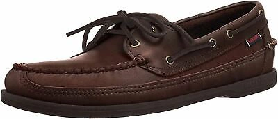 Pre-owned Sebago Schooner Fgl Waxed Brown Gum Mens Leather Boat Shoes