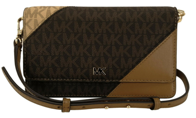 Pre-owned Michael Kors Crossbody Bag Brown Small Handbag Clutch Phone Holder