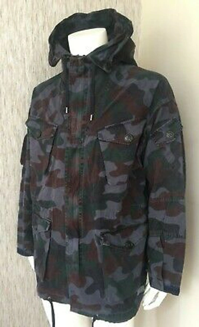 Pre-owned Parka London Camouflage Oversized Parka Jacket Water Resistant Size S / M