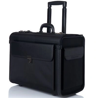 Pre-owned Alpine Swiss Alpineswiss 19" Wheeled Briefcase Rolling Case Sales Sample Pilot Lawyer Attache