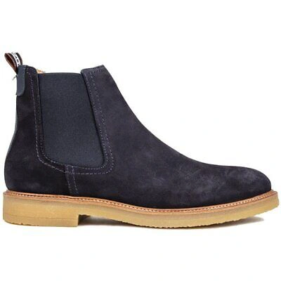 Pre-owned Simon Carter Mens Pirate Chelsea Boots Blue