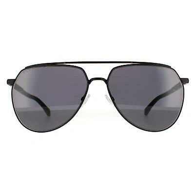 Pre-owned Hugo Boss Sunglasses Boss 1130/s 003 Ir Matte Black Grey
