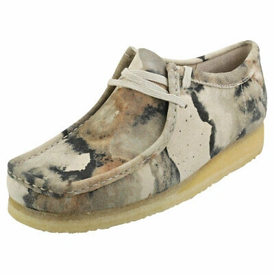 Pre-owned Clarks Originals Wallabee Mens Camouflage Wallabee Shoes - 8 Uk