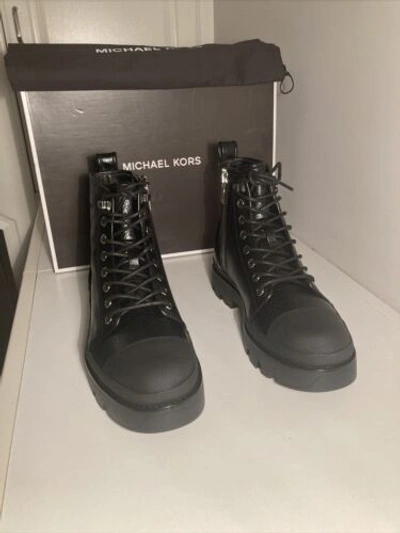 Pre-owned Michael Kors Men's  Colin Cap Toe Boots. Black. Uk 7. Bnib. Rrp £240